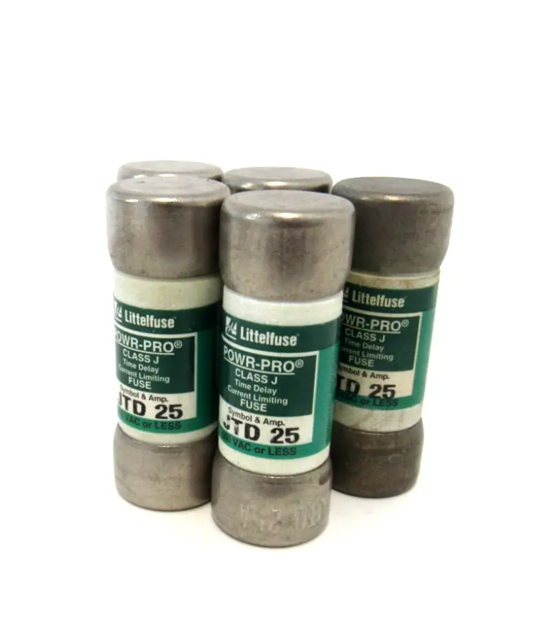 LOT OF 5 NEW LITTELFUSE JTD 25 FUSES JTD25