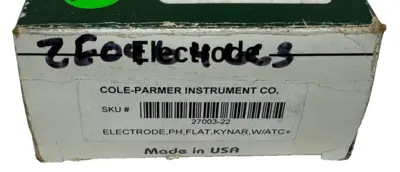 NEW COLE-PARMER 27003-22 pH ELECTRODE FLAT RYTON W/ATC
