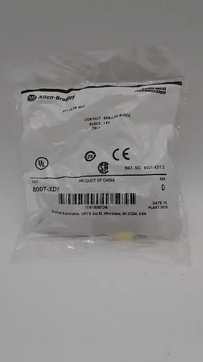 New | in-Stock ALLEN-BRADLEY ALLEN-BRADLEY CONTACT SHALLOW BLOCK 800T-XDI D Misc Fasteners Michigan US | ND Industrial Surplus #1207883