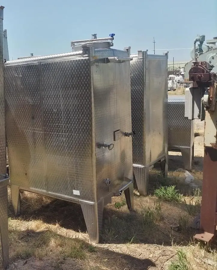Tank, 529 Gallon, Stainless Steel Tote Tank, 48" x 48" Qty. - 4, #5991808