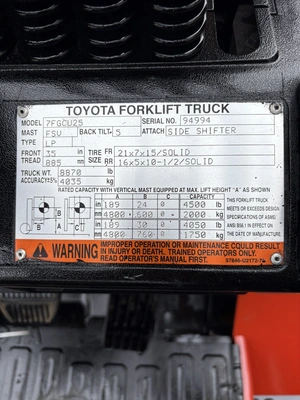 USED 2006 TOYOTA 7FGCU25
