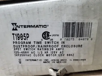 New | in-Stock INTERMATIC T1905P Switchgears British Columbia CA | Lenmark #1436702