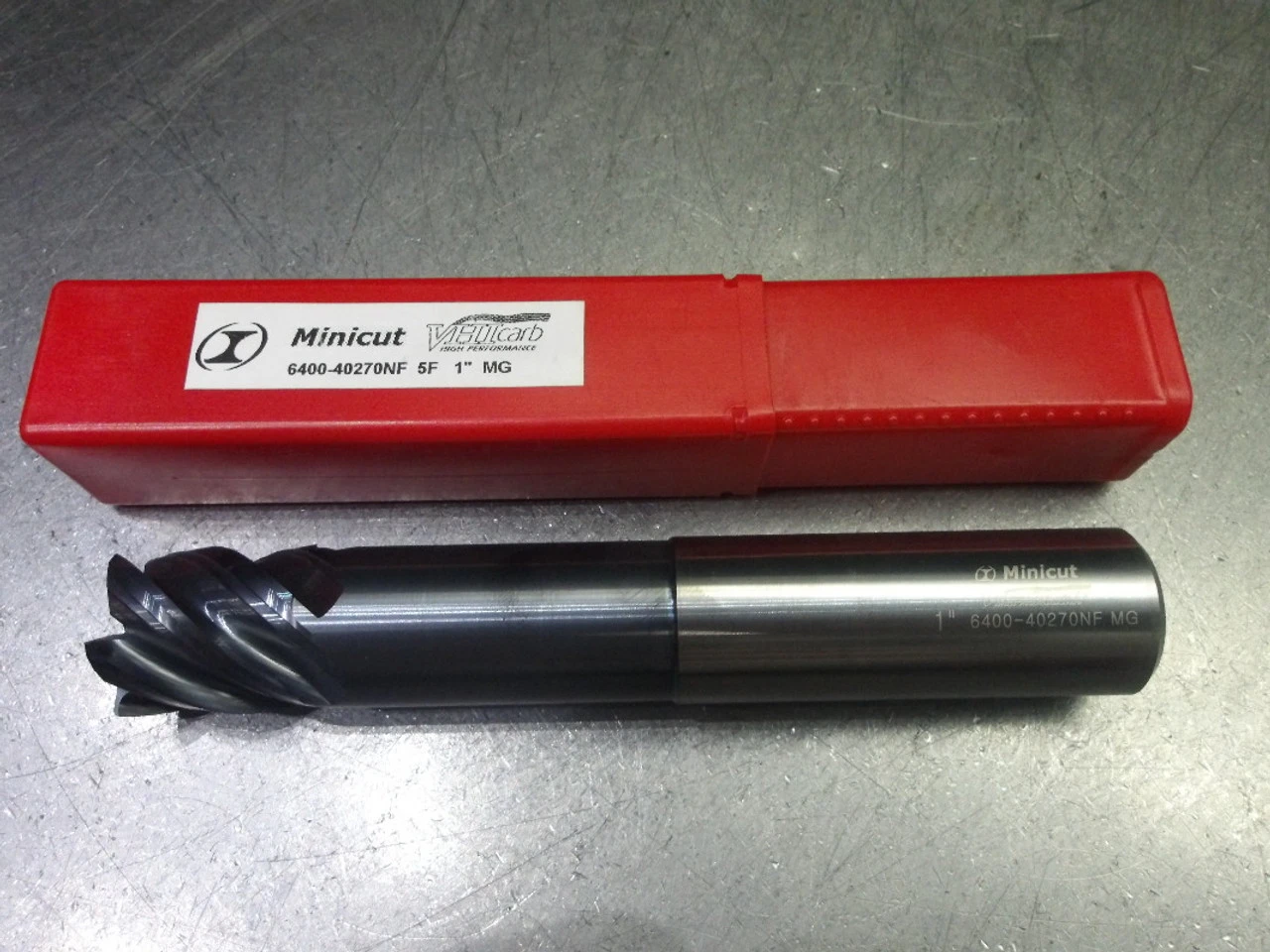 Minicut/VHIcarb 1" 5 Flute Carbide CR Endmill .040" R 6400-40270NF (LOC3374)