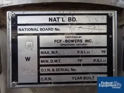 USED Steelcraft Bowers 40/15 HP Bowers Vacuum Mixer, S/S, 50 Gal