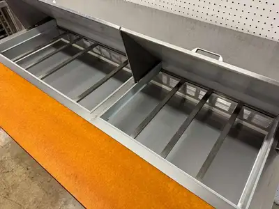 Used Beverage Air Used Beverage-Air SPE72HC-30M 72" 3 Door Mega Top Refrigerated Prep Table 120V Food Prep Tables Illinois US | Falcon Restaurant Supply #1373737