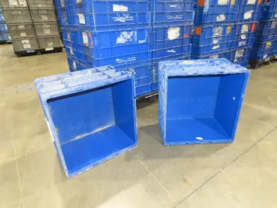 SSI Schaefer Stackable BLUE Plastic Tote Container Bin 24x22x14"  Lot of 24