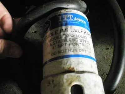 Pump, Positive, Jabsco, Mdl 30520-0000, S/st, 3/4 HP, 1" #S735505