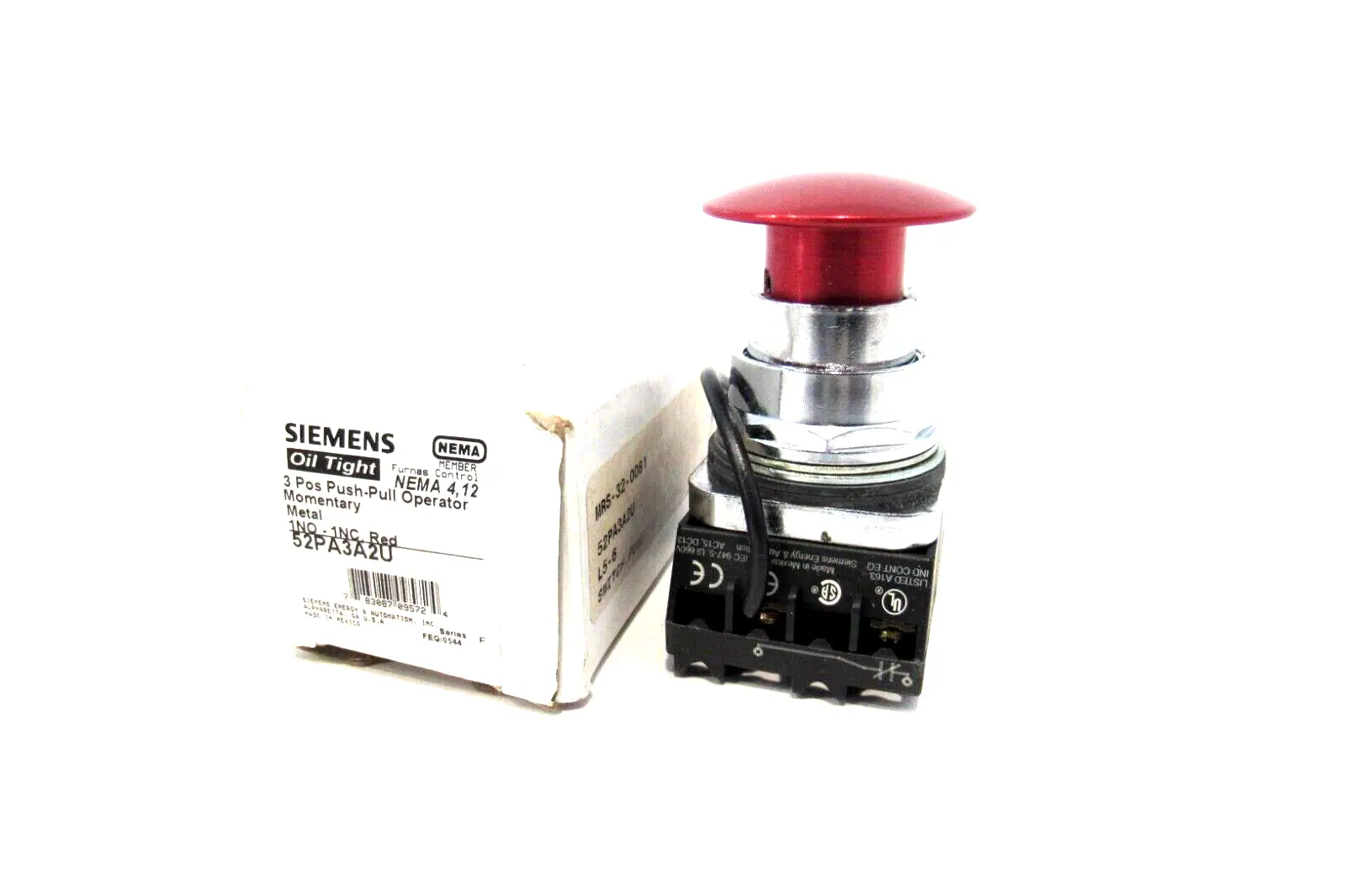 NEW SIEMENS 52PA3A2U PUSHBUTTON