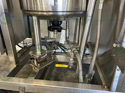 USED MUELLER 60 LITER STAINLESS STEEL  JACKETED MIXING TANK W/ CHILLER, CONTROLLER