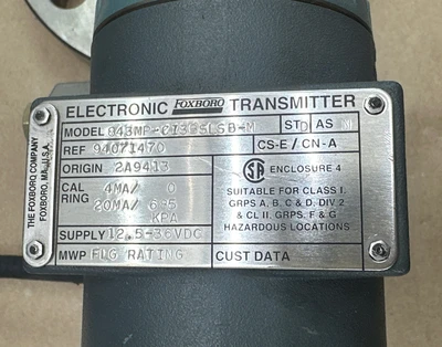 Used FOXBORO 834MP-CI3BSLSB-M Sensors Indiana US | J&J Industrial Supply #1259681