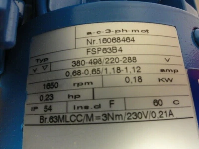 NEW RUHRGETRIEBE KG. FSP63B4