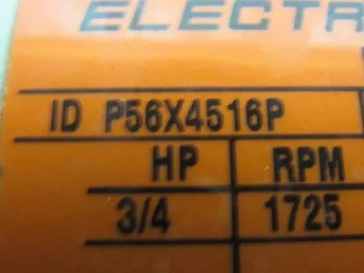 Reliance P56X4516P 7.5:1 Ratio 3/4Hp 208-230/460V LH Output Gear Motor
