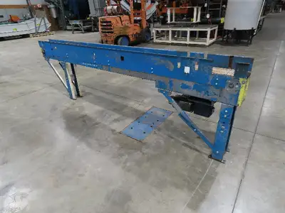 New London Engineering 7.5"x12' Plastic Roller Belt Accumulating Conveyor 30 FPM