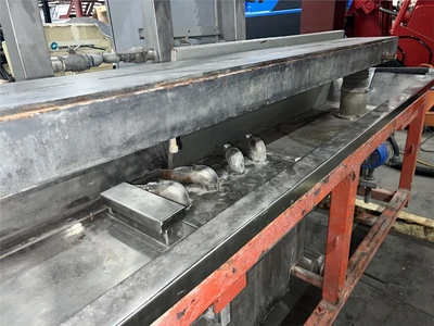 15' Friul Filiere Vacuum Calibration Table, (3) Pompetravaini Vacuum Pumps