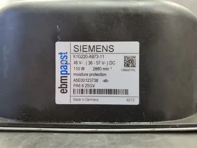 SIEMENS K1G220-AB73-11 Inverter Fan, 48VDC. 1D-24