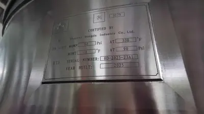 New | in-Stock 2025 HONGDA KETTLE Autoclaves, Reactors & Kettles | Hongda America Corp #1207514