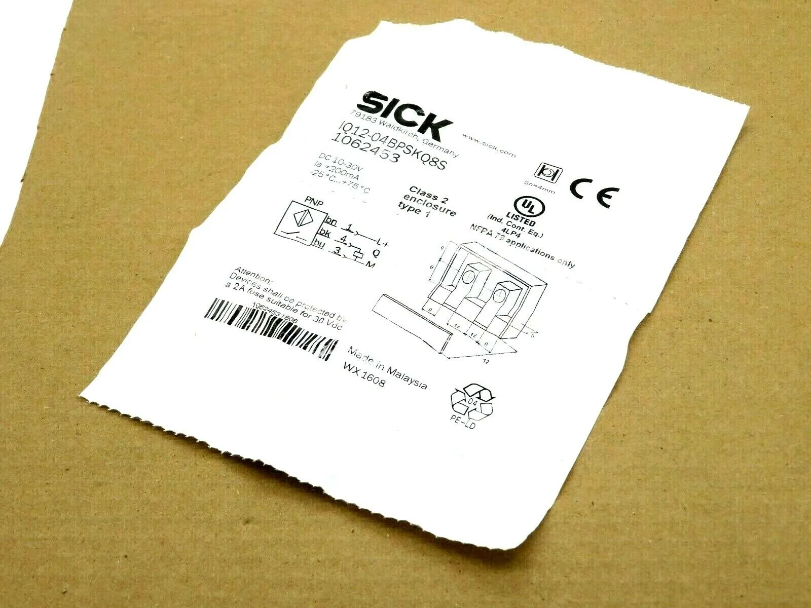 NEW SEALED SICK IQ12-04BPSKQ8S PROXIMITY SENSOR IQ1204BPSKQ8S