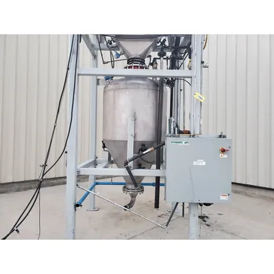 Used 2.5 Ton Dynamic Air BulkBuster Bulk Bag Unloader w/ Dense Phase Transporter