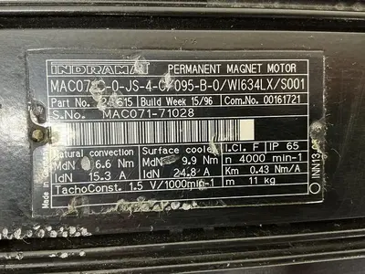 USED INDRAMAT MACO7C-0-JS-4-C/095-B-0/WI634LX/S001