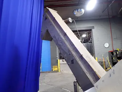Feeding Concepts Inc.  112" X 8" Incline Conveyor Belt