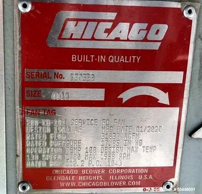 USED CHICAGO BLOWER 200-KB-101