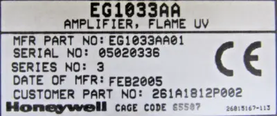 NEW HONEYWELL EG1033AA01 FLAME AMPLIFIER EG1033AA