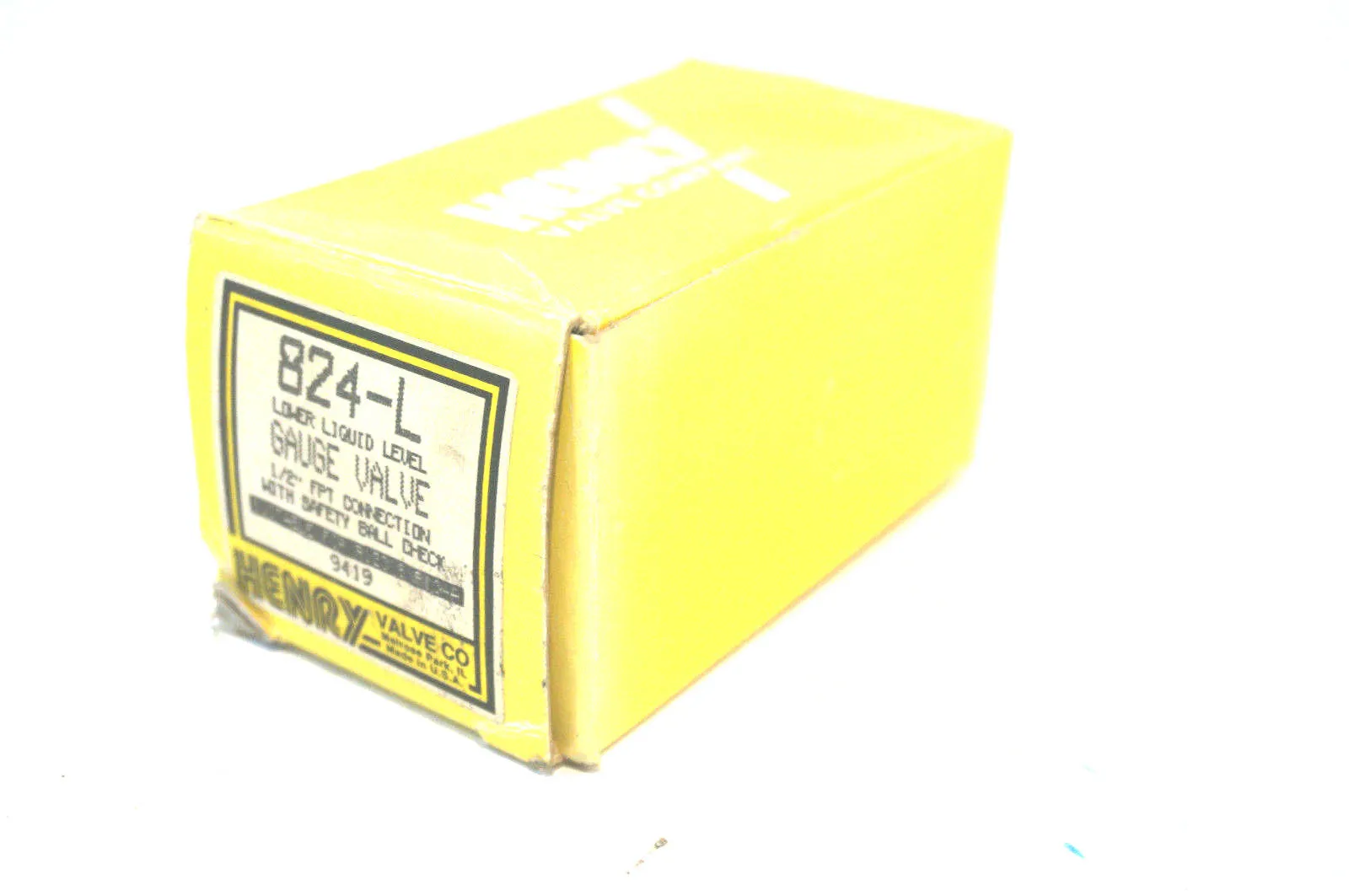 NEW HENERY VALVE CO. 824-L GAUGE VAVLE 1/2" 824L