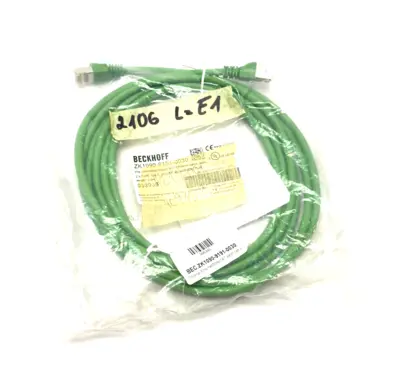 NEW BECKHOFF ETHERNET/ETHERCAT PATCH CABLE 2 X RJ45 3M