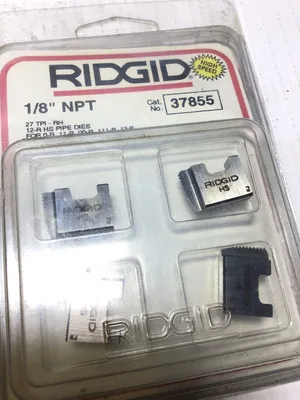 Ridgid 37855 HS Pipe Dies 1/8″ NPT 27 TPI-RH for 0R/11R/00R/111R/12R/30A/31A Threaders