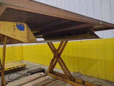 2,000 LBS X 96" X 72" ECONOLIFT MODEL #DT-SL38-20 HYDRAULIC SCISSOR LIFT TABLE: YOBRO #24990