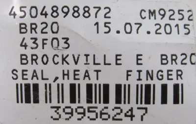 NEW 39956247 HEAT FINGER SEAL 4504898872 BR20 43F03
