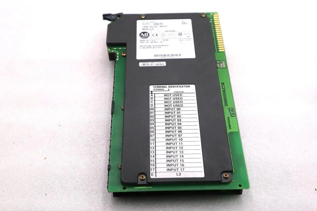 ALLEN BRADLEY 1771-IAD SERIES D 120V AC/DC INPUT MODULE REV C01 STOCK #1788