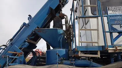 USED 1997 PEERLESS BAKER HUGHES HYDRA FRAC BLENDER TRAILER