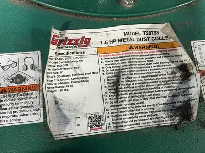 Used 2023 GRIZZLY INDUSTRIAL T28798 Dust Collectors Ohio US | HGR 24 #1343789
