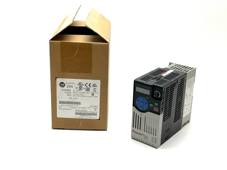 New | in-Stock Allen-Bradley Ser. B PowerFlex AC Drive 3-Ph 240VAC 5A 0.75kW/1HP Variable Speed Drives Michigan US | Maverick Industrial Sales #1393164