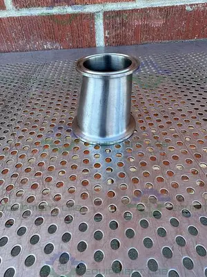 Unbranded Stainless Steel Reducer 1 1/2" Sanitary to 2 1/2" Sanitary Fittings