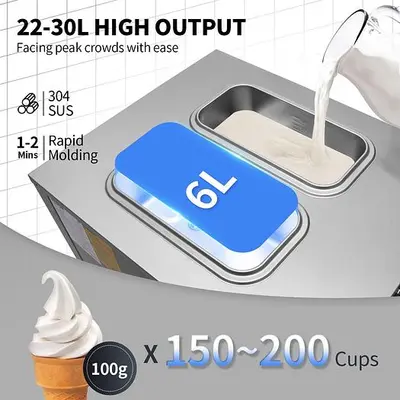3 FLAVOR SOFT SERVE MACHINE - COUNTEROP MODEL