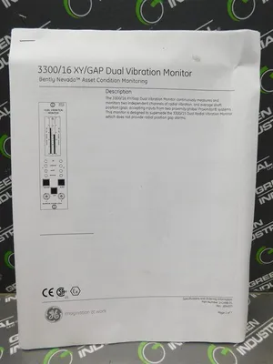Bently Nevada 3300 Series Dual Vibratio Monitor 3300/16-03-05-01-00-00-01