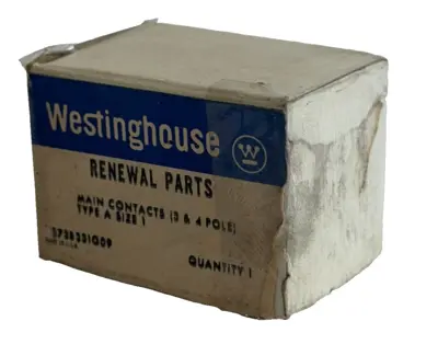 NEW WESTINGHOUSE 373B331G09 RENEWAL PARTS MAIN CONTACTS TYPE A SIZE 1