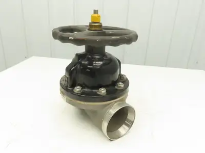 ITT 4-C-425-0-WB-903 Dia-Flo 4" Diaphragm Pinch Valve Stainless Pipe Butt Weld