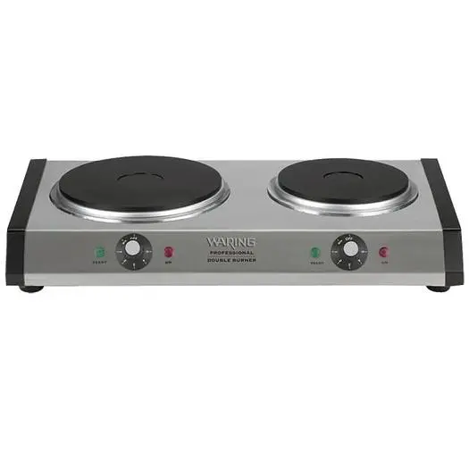 Double Burner Solid Top Countertop Range - Heavy Duty 1800 Watts NSF