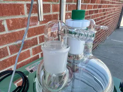 Used CHEMGLASS 20 LITER JACKETED GLASS REACTOR W/ J-KEM OVERHEAD STIRRER Reactors California US | Equipment Lab #1388409