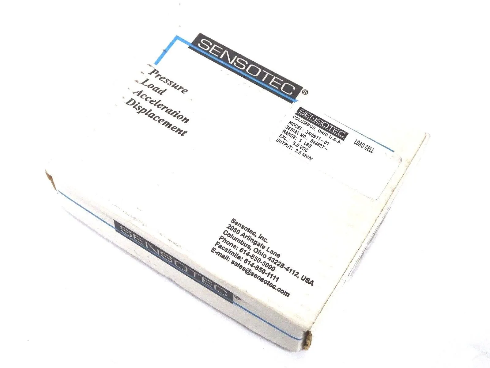 NEW SENSOTEC 34/0911-01 LOAD CELL 34091101