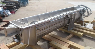 18" wide Stainless Steel Screw Conveyor jacketed trough