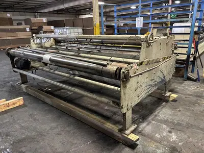 66" x 110" Koppers 1 color Rotary Die Cutter with Greeneline Stacker
