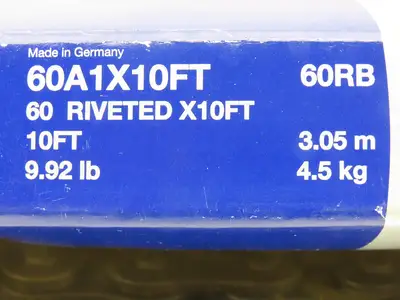 Renold 60A1X10FT Riveted #60 Roller Chain 10Ft Length 3/4" Pitch Single Strand
