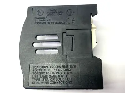 USED BUSSMANN FUSE BLOCK CLASS J 30A 600VAC