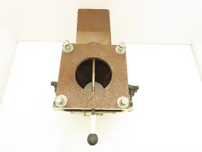 Gravity Bin Slide Gate Magnetic Separator Drawer 8.5" Flange 4" Outlet No Magnet