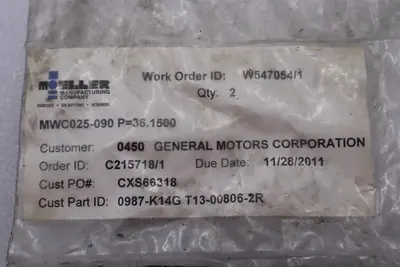 MOELLER PRECISION TOOL MWC025-090 P=36.1500  PACK OF 2 NEW STOCK #K-1062-A