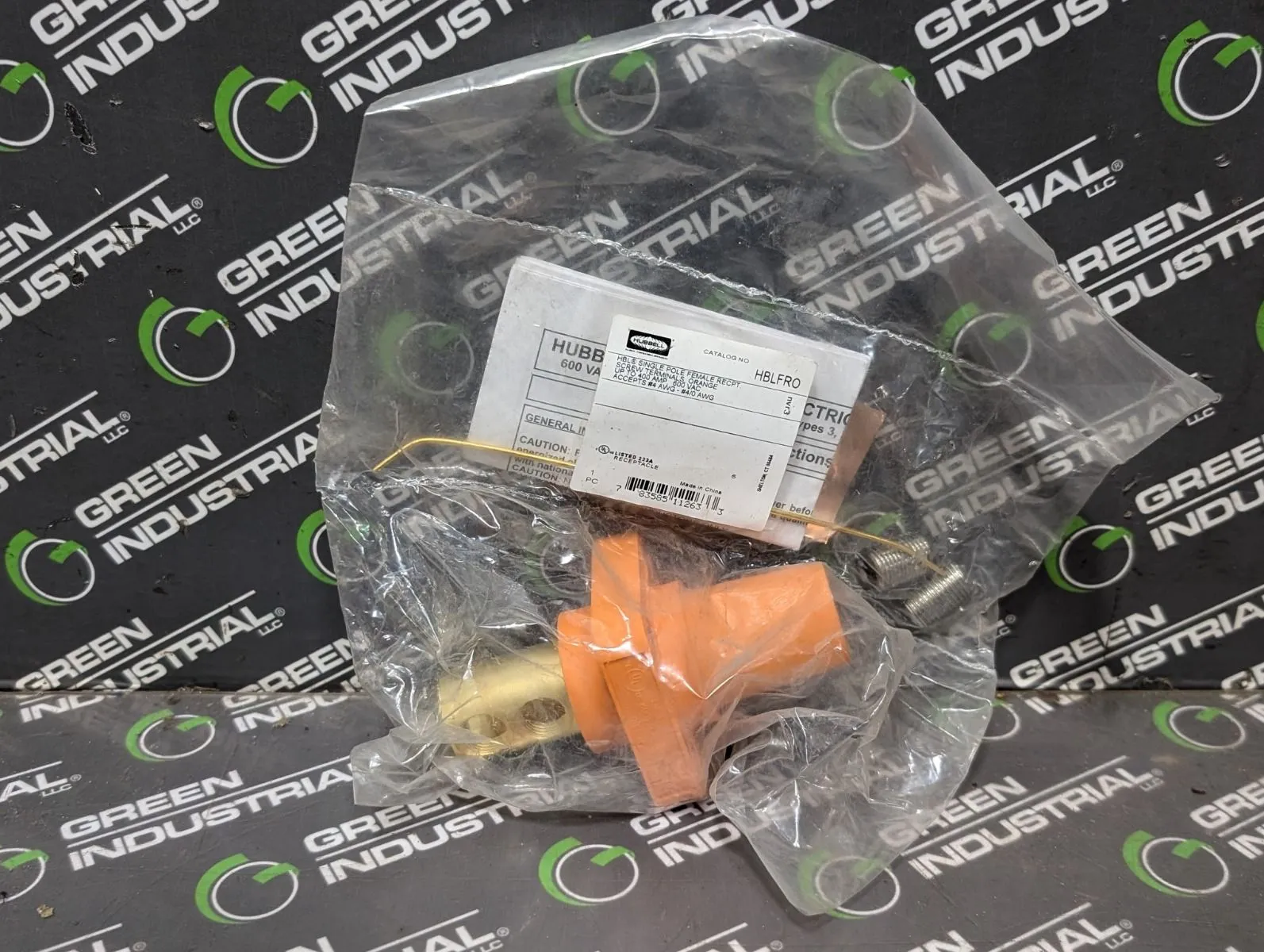 Hubbell HBLFRO Orange Single Pole Female Receptacle 400A 600V New